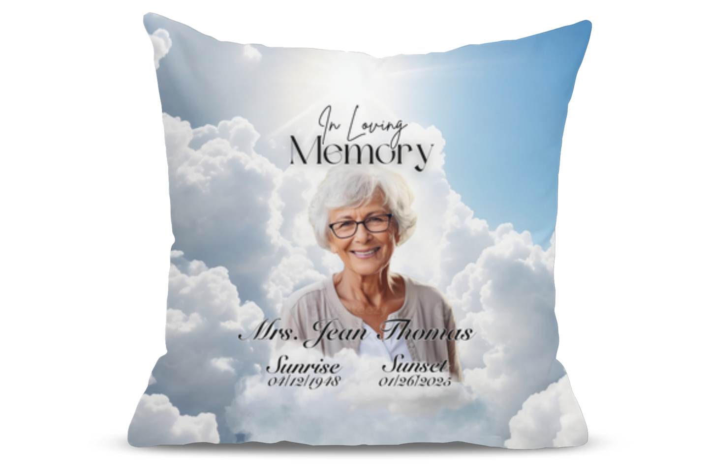 Personalized Memorial Throw Pillow