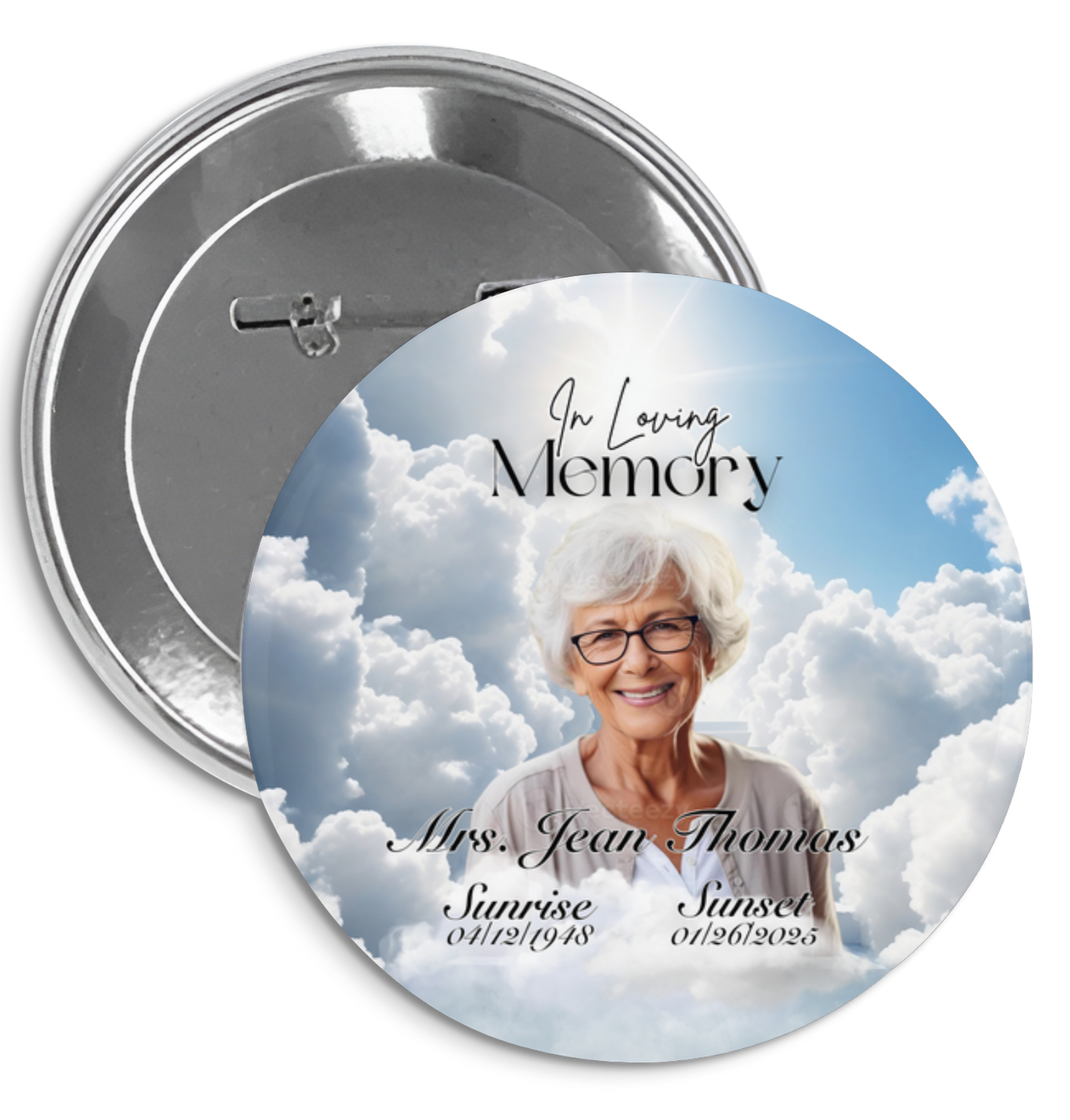 Personalized Memorial Button