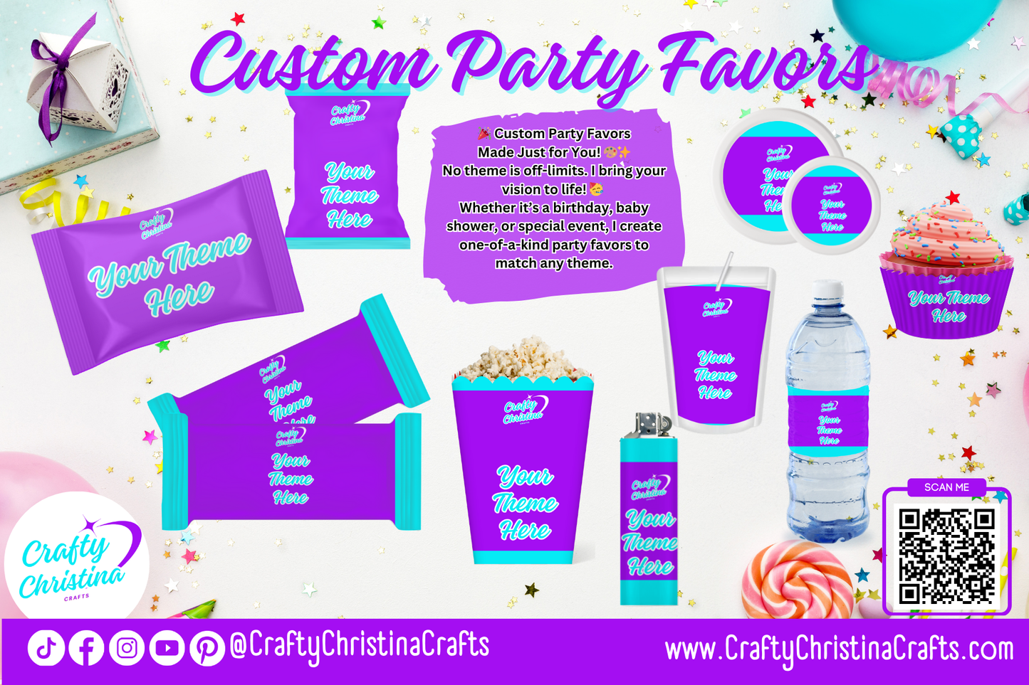 Custom 8 oz Party/Event Paper Cups