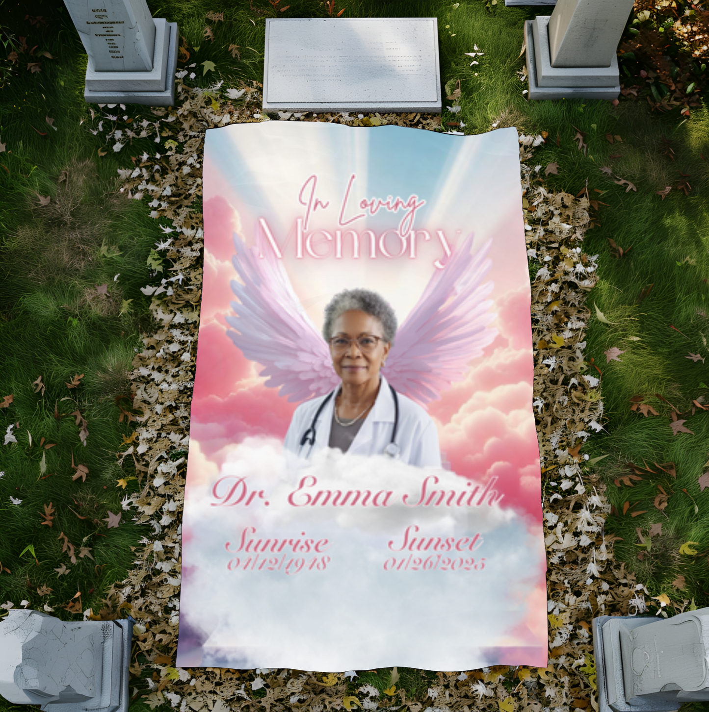 Personalized Grave Blanket