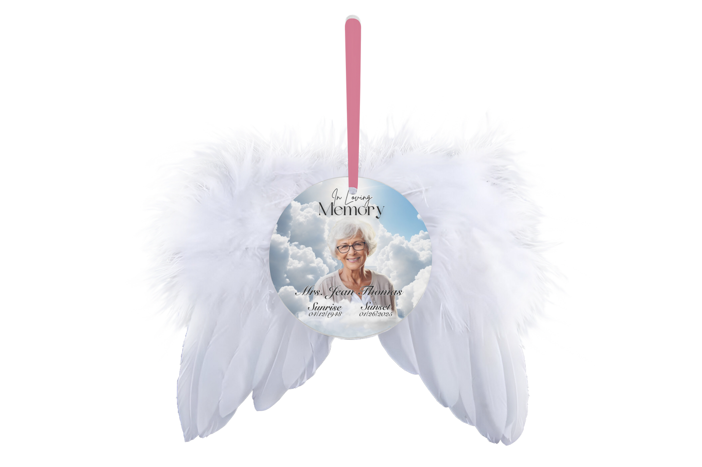 Personalized Angel Wing Memorial Ornament