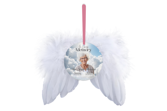 Personalized Angel Wing Memorial Ornament