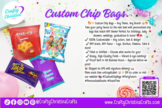 Custom Chip Bags – Personalized Party Favors for Any Occasion