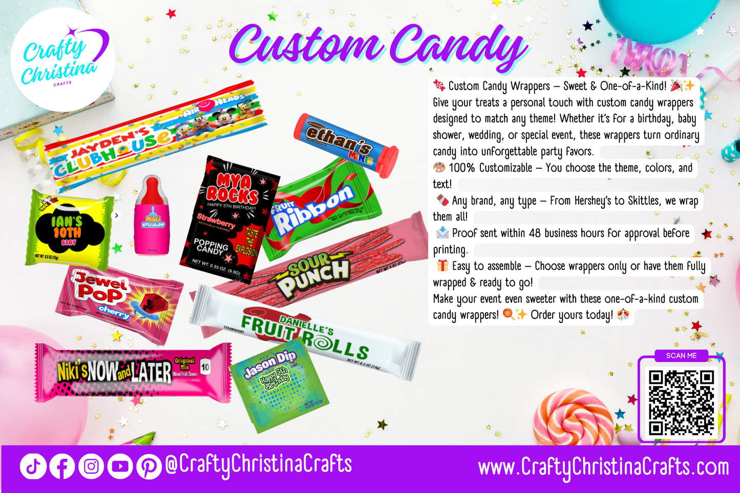 Custom Candy Bar Wrappers