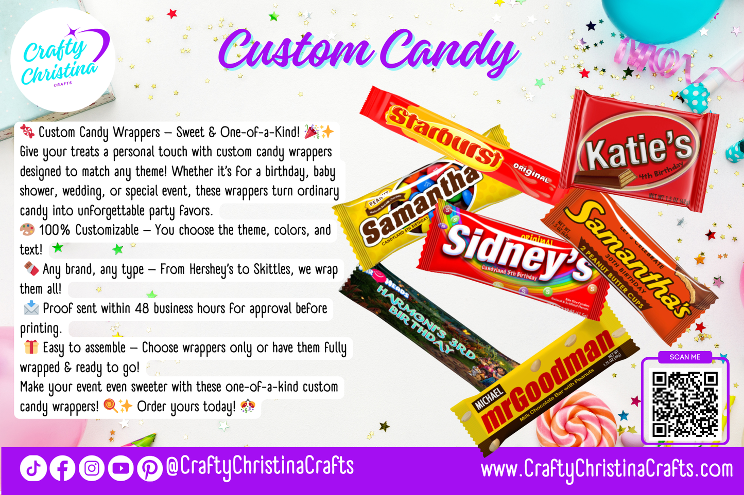 Custom Candy Bar Wrappers