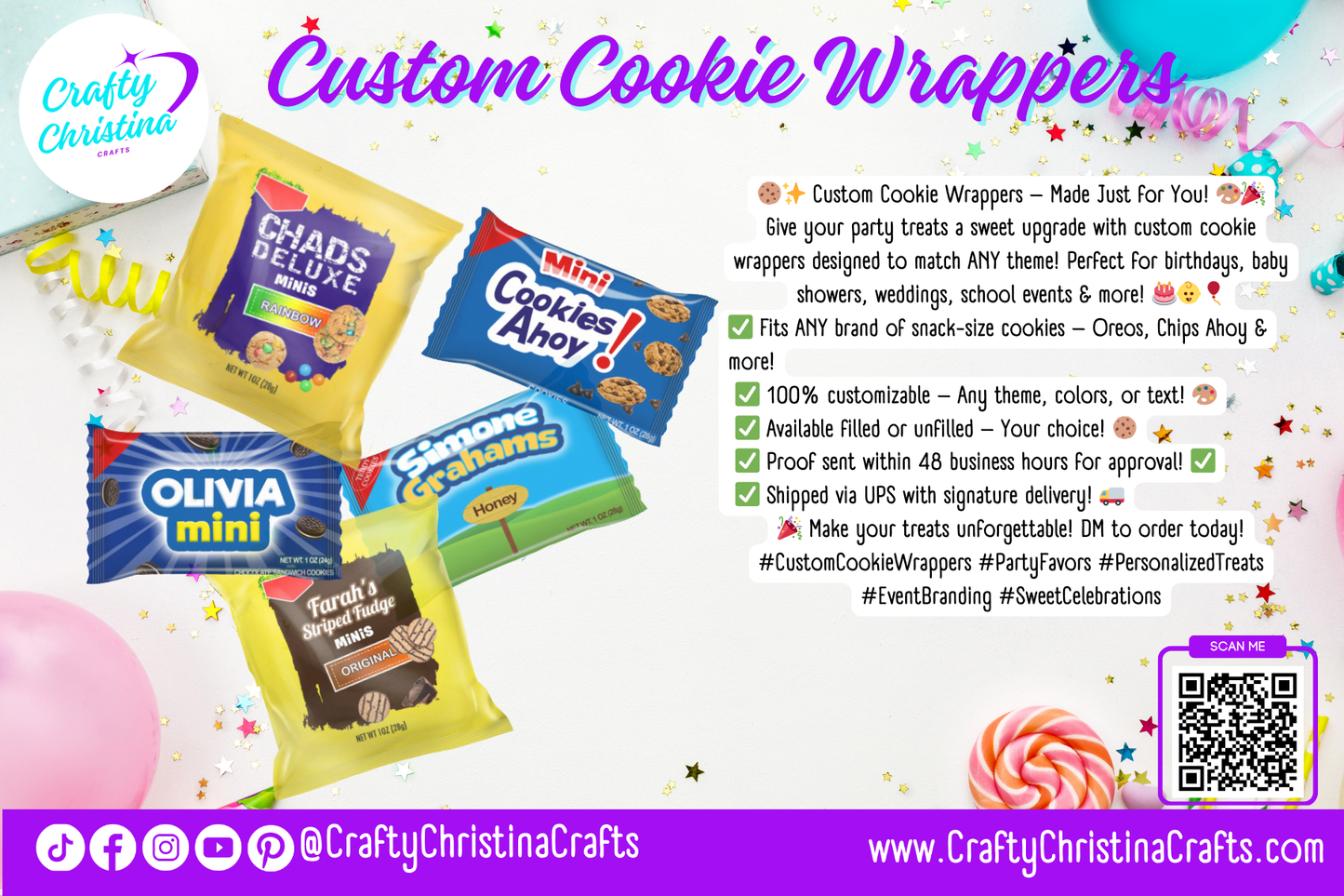 Custom Cookie Wrappers – Personalized for Any Occasion! 🍪