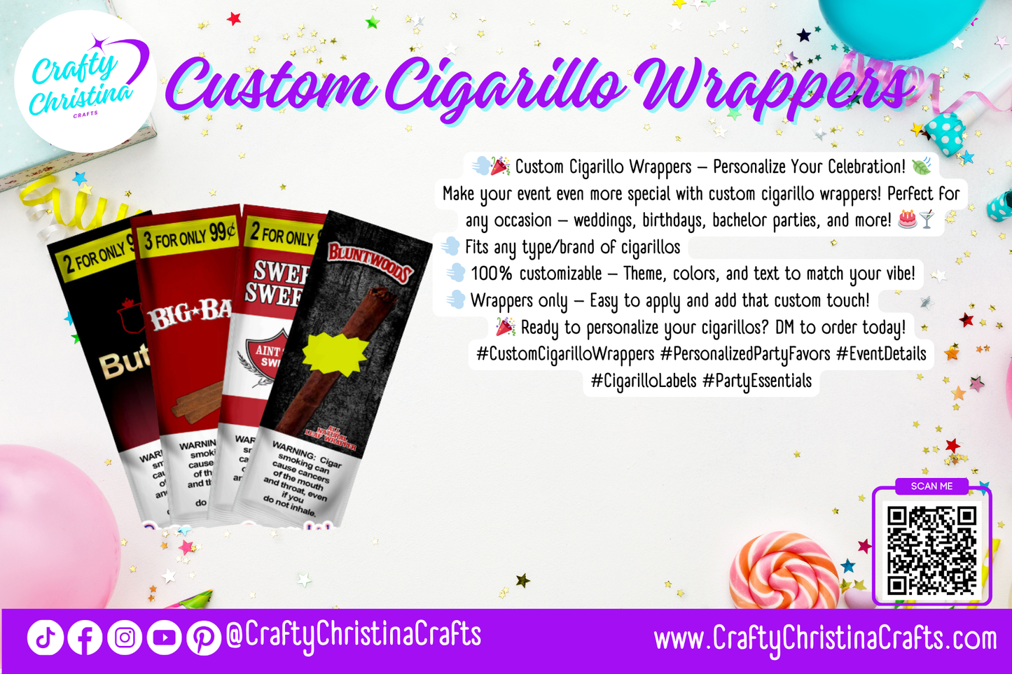 Custom Cigarillo Wrappers – Personalized for Every Occasion! 💨🍃