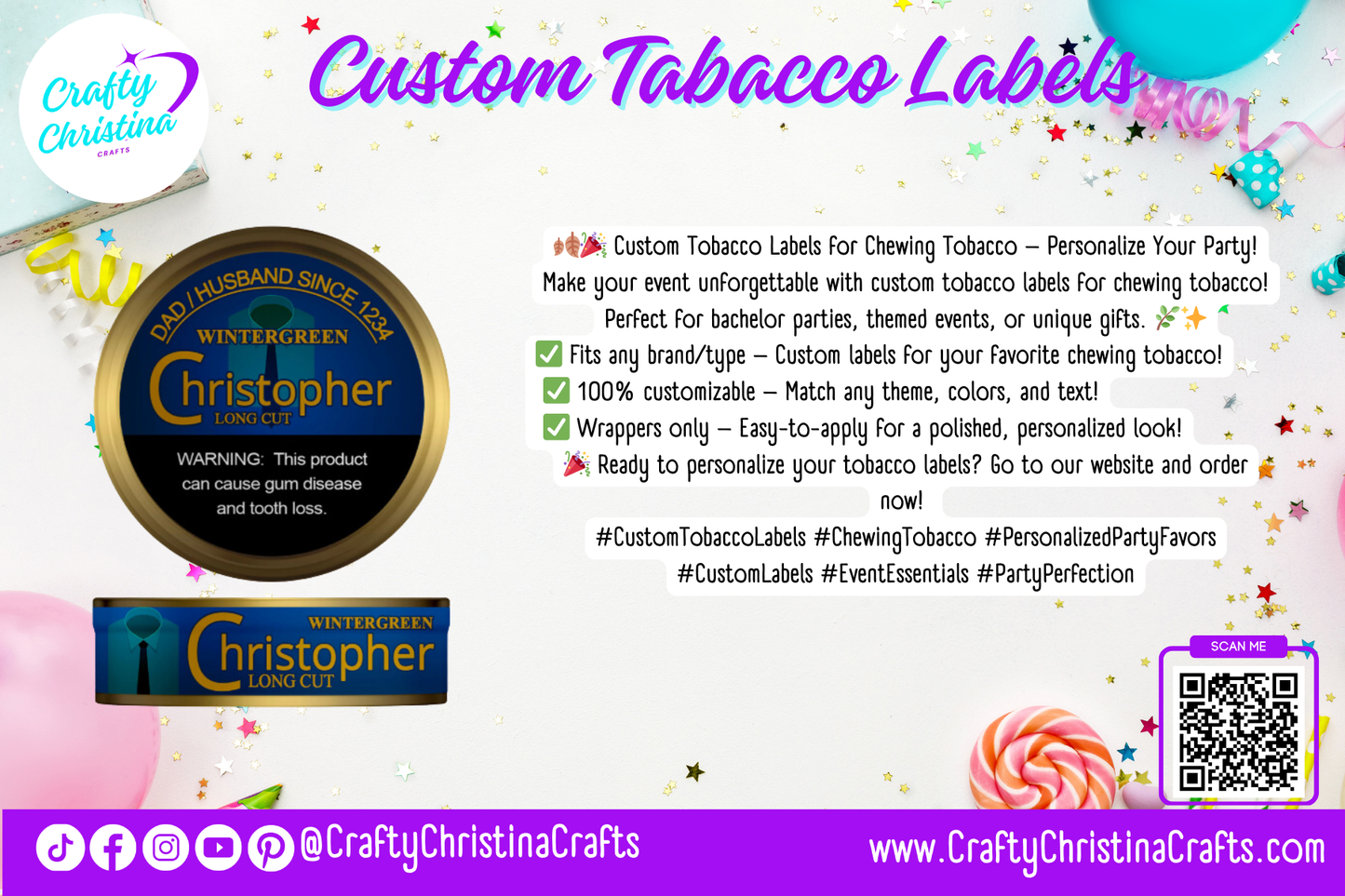 Custom Tobacco Labels for Chewing Tobacco – Personalize Your Brand! 🍂🎉