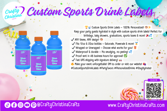 Custom Sports Drink Labels – Personalized for Any Event! 🏆🥤