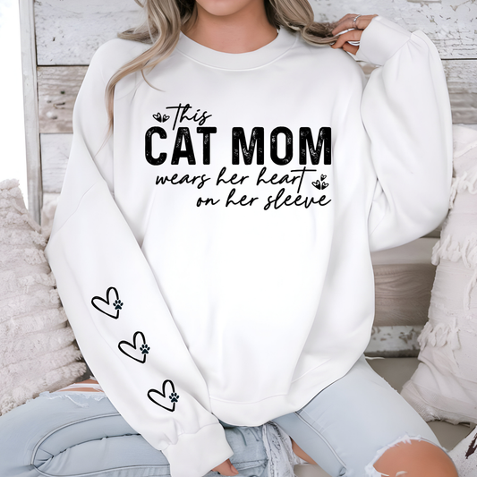 Cat Mom Crewneck Sweater – Because Life is Better with Cats🐱❤️