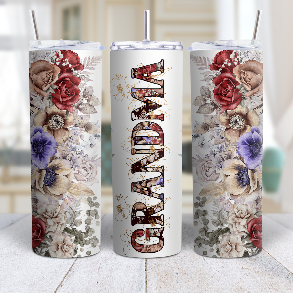 Personalized Mother’s Day & Grandma (GiGi, MeMe, MiMi, Nanny, Granny) 20oz Stainless Steel Tumbler 💖✨