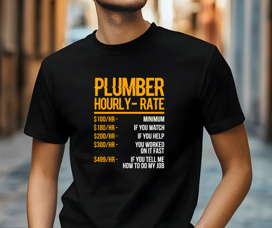 Plumber Hourly Rate T-Shirt